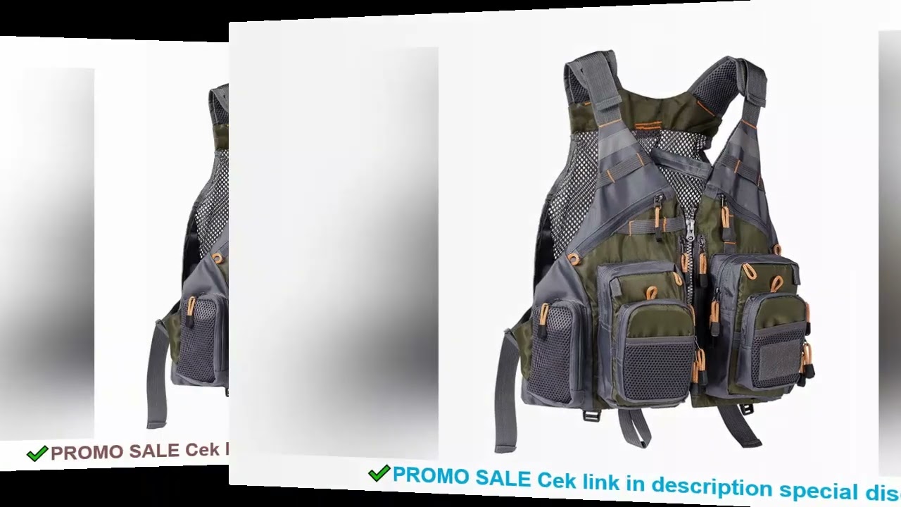 Breathable Fishing Vest Outdoor Sports Fly Swimming Adjustable Vest Fishing Tackle