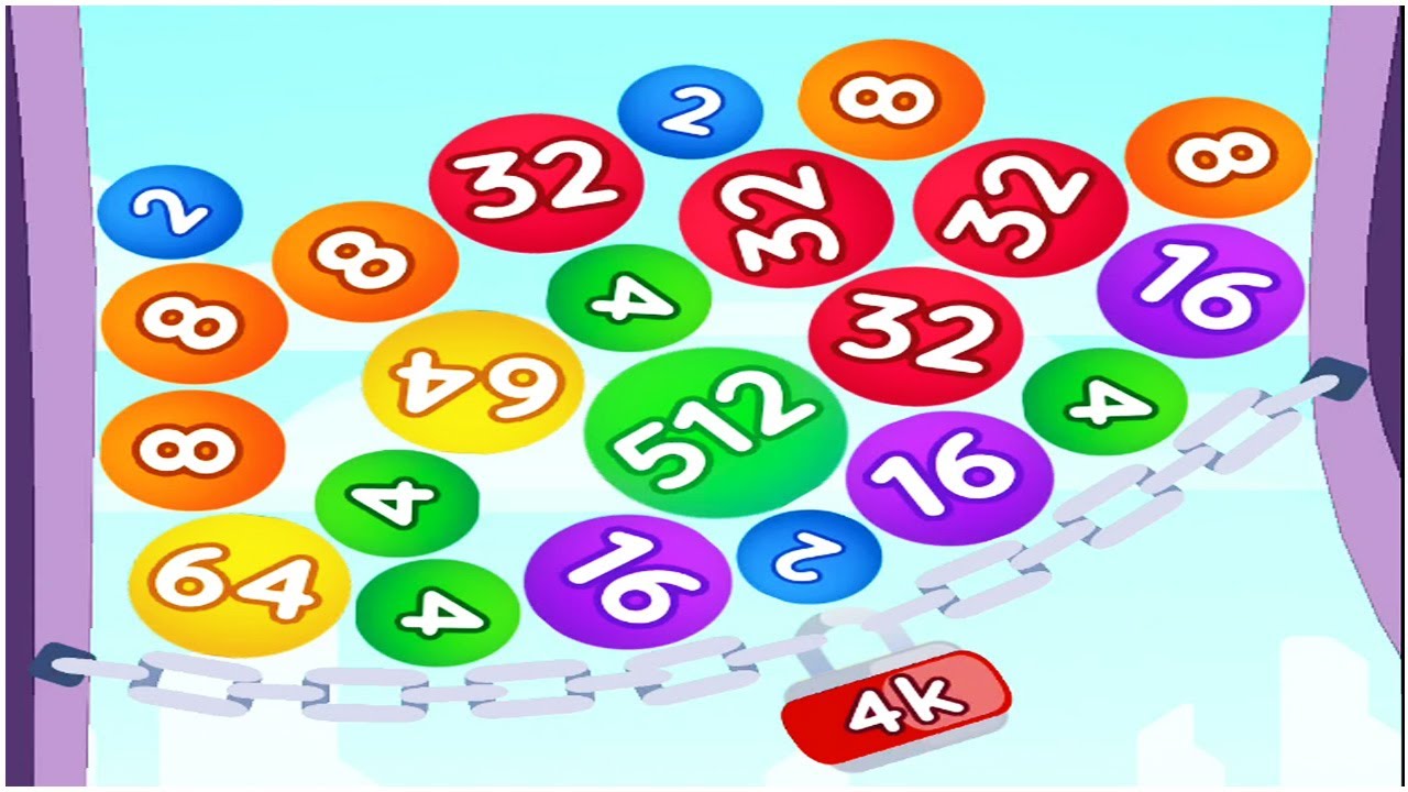 Chain 2048 - Gameplay Walkthrough - Part 2 (Reach 2k) Android/Ios - YouTube