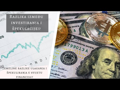 Razlika između investicija i špekulacija!?