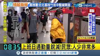 #iNEWS最新 第三級警戒首上班日!北捷車廂不再擁擠!上班族.學生請假多│【台灣要聞。先知道】20210517│三立iNEWS