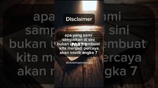 Makna angka 7#biblefact #numerology #tujuh #seven #bible #biblestudy