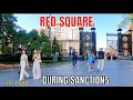 Russia-Moscow Red Square 4k Walking Tour During Sanctions , Summer walking tour Downtown