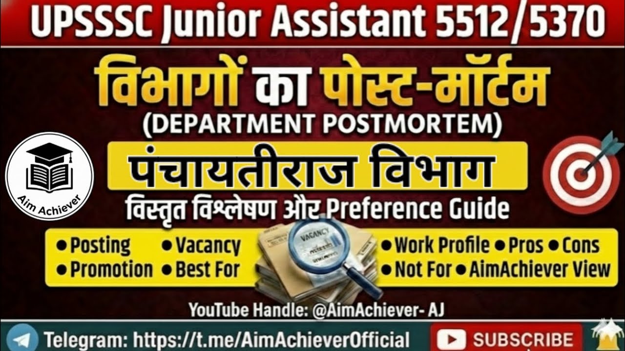 UPSSSC JA 5512: पंचायती राज विभाग का पोस्टमार्टम 🚩 | गाँव की सरकार में आपकी नौकरी! | Ep-43
