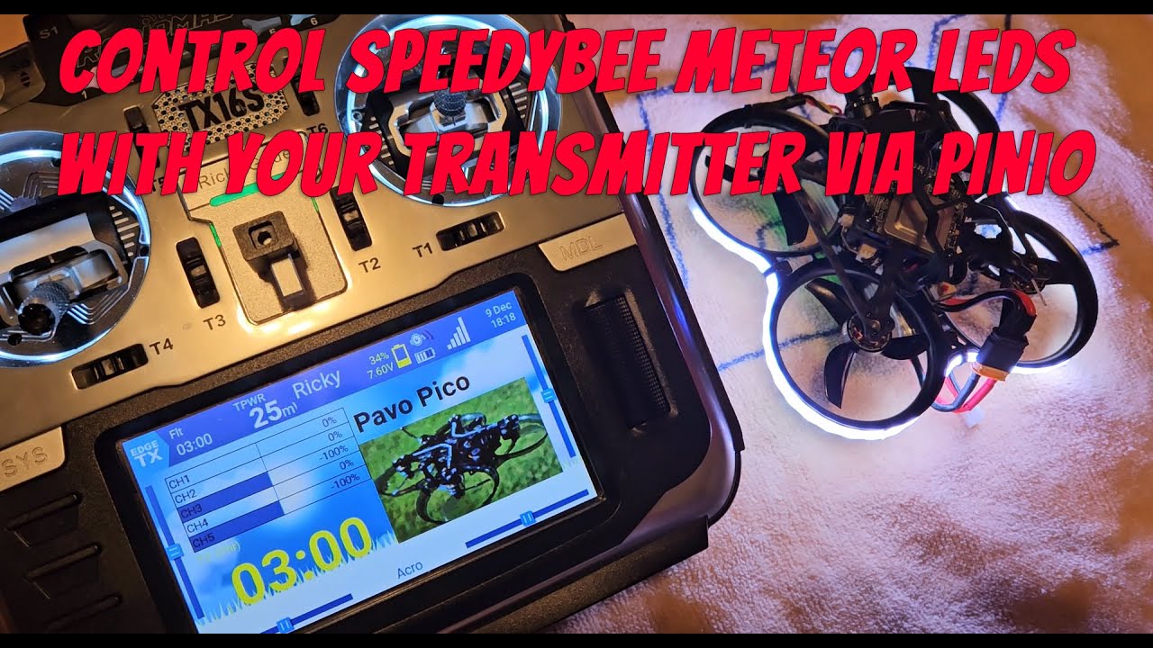Control SpeedyBee Meteor LEDs with your Transmitter Using Pinio Resource Remapping on a Pavo Pico!