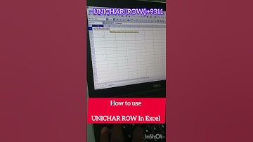 How to use UNICHAR ROW Formula in Excel #trend #exceltips #tricks #trending #viral #excel #excelfor
