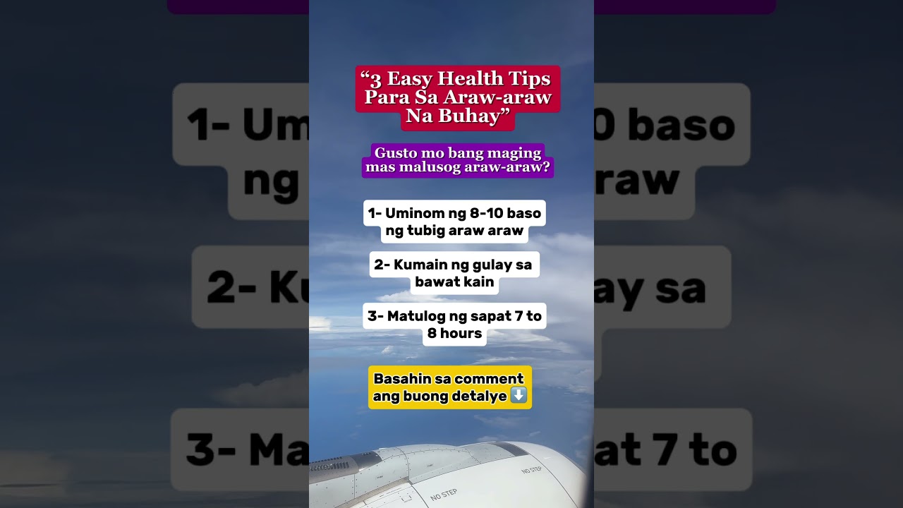 HEALTH TIPS SA ARAW ARAW NA BUHAY 