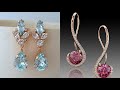 Latest gemstone drop earrings design collection ideas