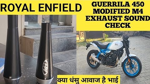 ROYAL ENFIELD GUERRILLA 450 EXHAUST CHANGE MODIFIED SILENCER CHANGE SOUND CHECK FULL VIDEO