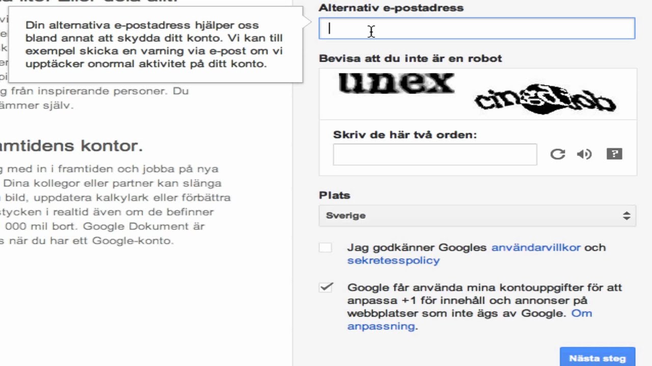 Skapa Ett Google Konto Android