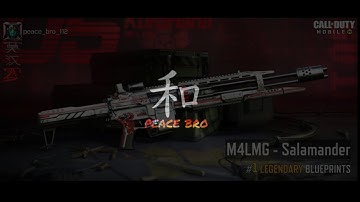 Legendery M4LMG SALAMANDER kill effect and inspection #codm #3rd person view