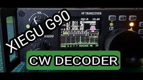 XIEGU G90 CW DECODER