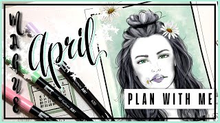 How to Plan the Month of APRIL 2020 I Bullet Journal Setup Daisy (Planning and Drawing from Home)