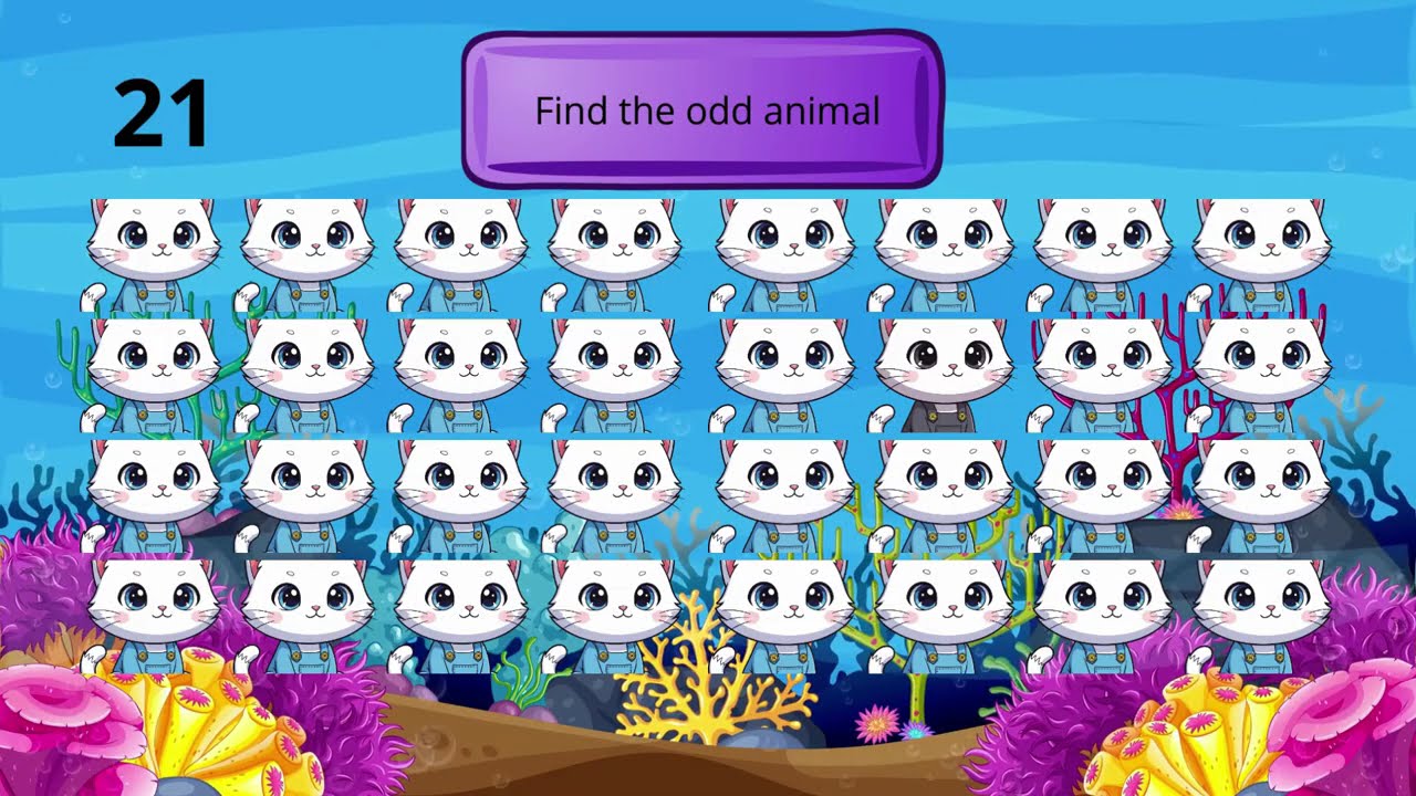 🐶 Find the odd animals 🐱🐢