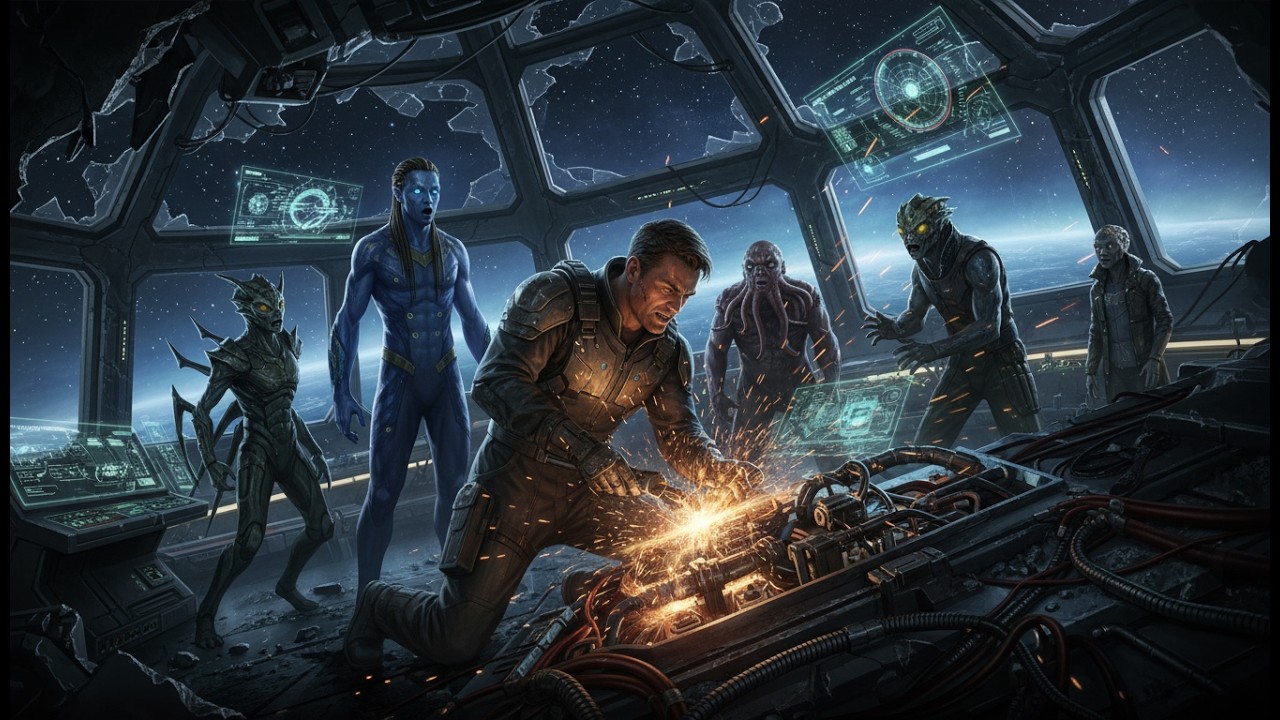 Инопланетяне в ловушке на «непочинимом» корабле — пока не появились люди-механики | HFY