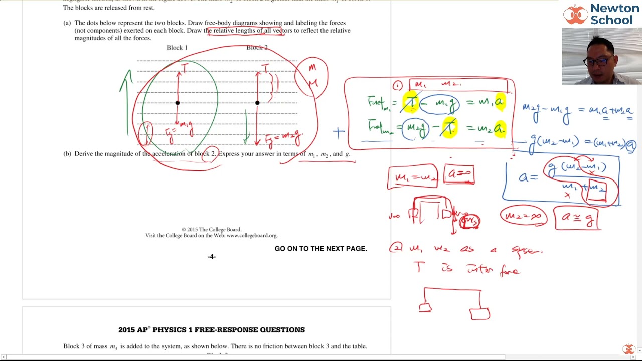 2015 AP Physics 1 FRQ Q1