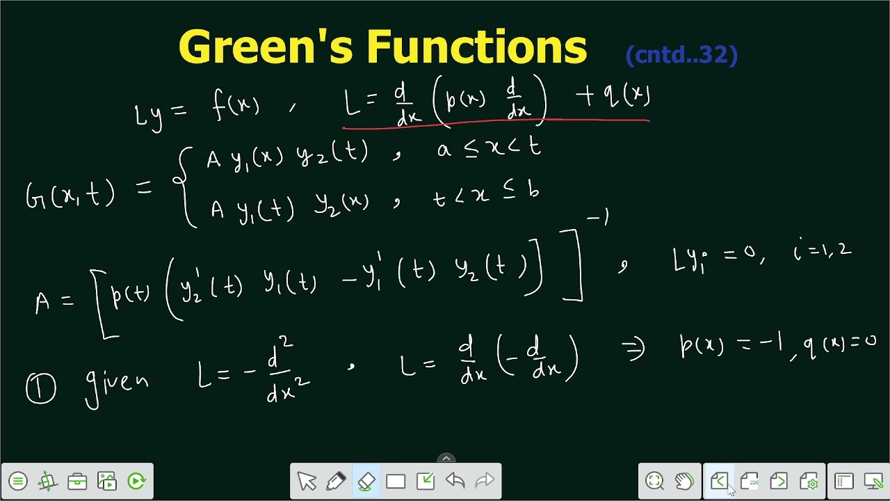 Lecture 92 | Finding Green's Function of 1D PDE | Solved Problems
