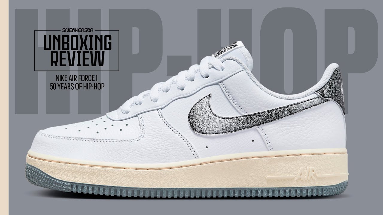 AF1 E OS 50 ANOS DE HIP-HOP | UNBOXING+REVIEW Nike Air Force 1 "50 YEARS OF  HIP-HOP" - YouTube