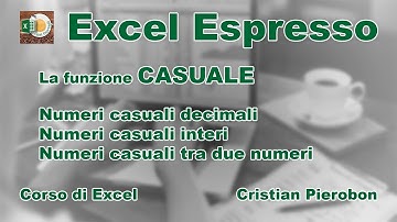 La Funzione CASUALE Excel - Excel Espresso
