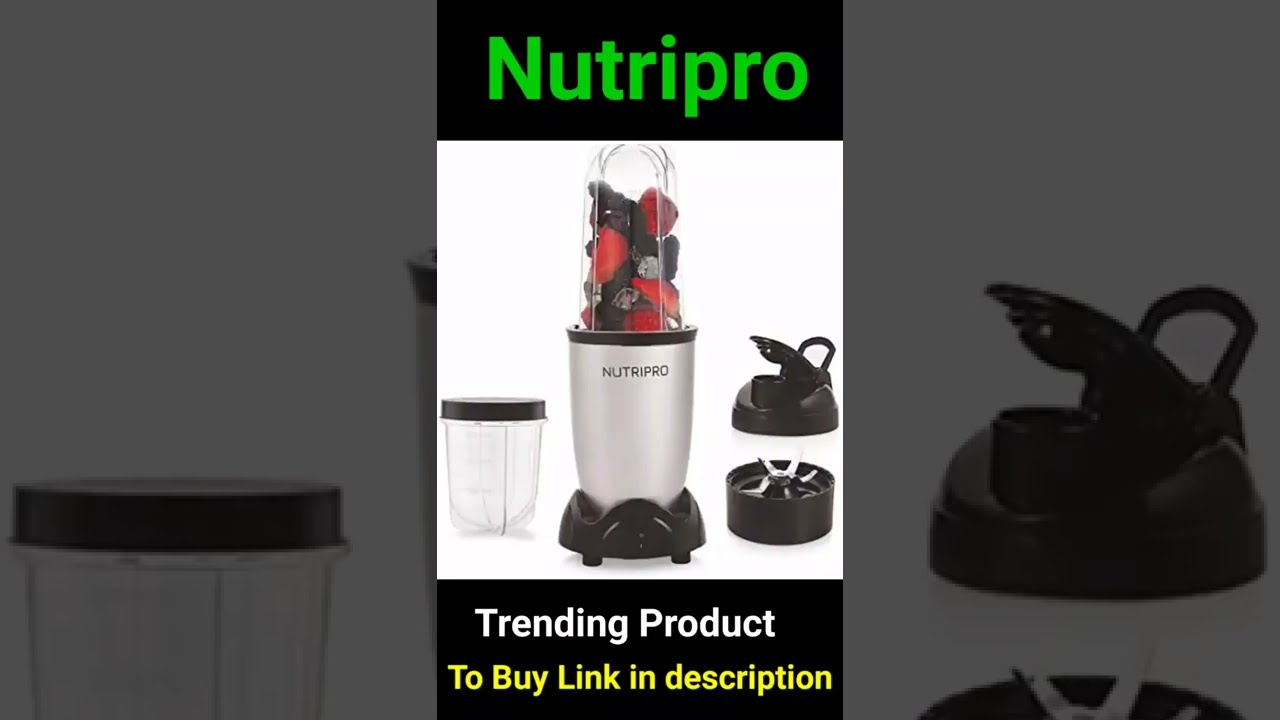NutriPro Bullet Juicer Mixer Grinder (2 Jars 1 Blades) short video YouTube