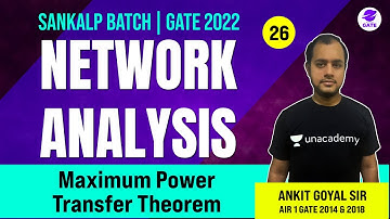 Maximum Power Transfer Theorem | L 26 | Network Analysis | Sankalp GATE 2022 #AnkitGoyal