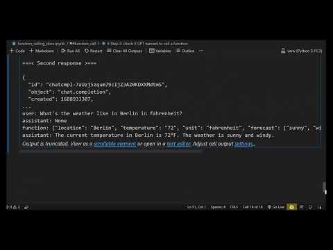 OpenAI function calling