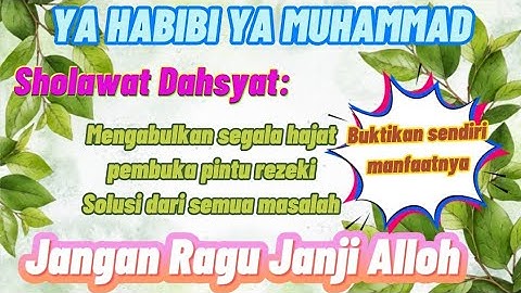 Sholawat Nabi Ya Habibi Ya Muhammad Ya Arusal-khofiqoini - 1 jam Non Stop