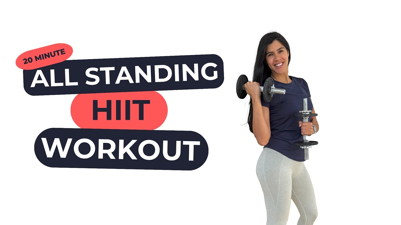 20-Min Full Body HIIT Workout – All STANDING & Fat Burning