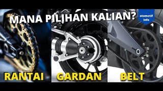 ADA YANG PAKE PENGGERAK MOBIL! INILAH RAGAM PENGGERAK RODA MOTOR! #rantaimotor #vbelt #gardan