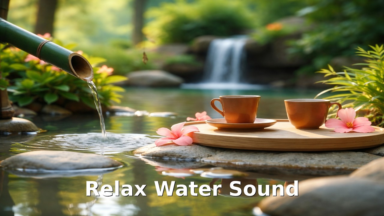 Zen Garden Escape | Soft Water Sounds & Calm Ambience | Deep Relaxation by the Water