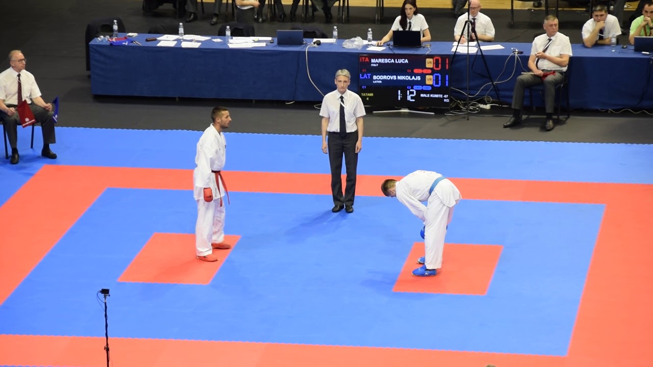 Maresca Luca - Bodrovs Nikolajs, Karate European Championship 2018,  67kg