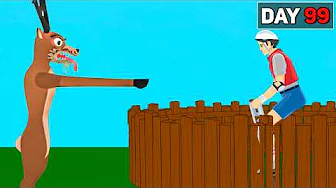 I survived 99 nights in the forest but it’s Happy Wheels