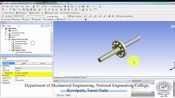 EX NO 17- Structural Analysis of Flange with Shaft- Ansys Tutorial
