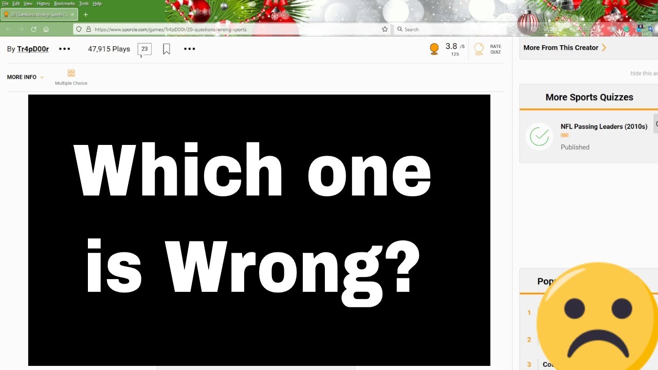 Can we Guess the Wrong Answer??? (Sporcle Quizzes) YouTube