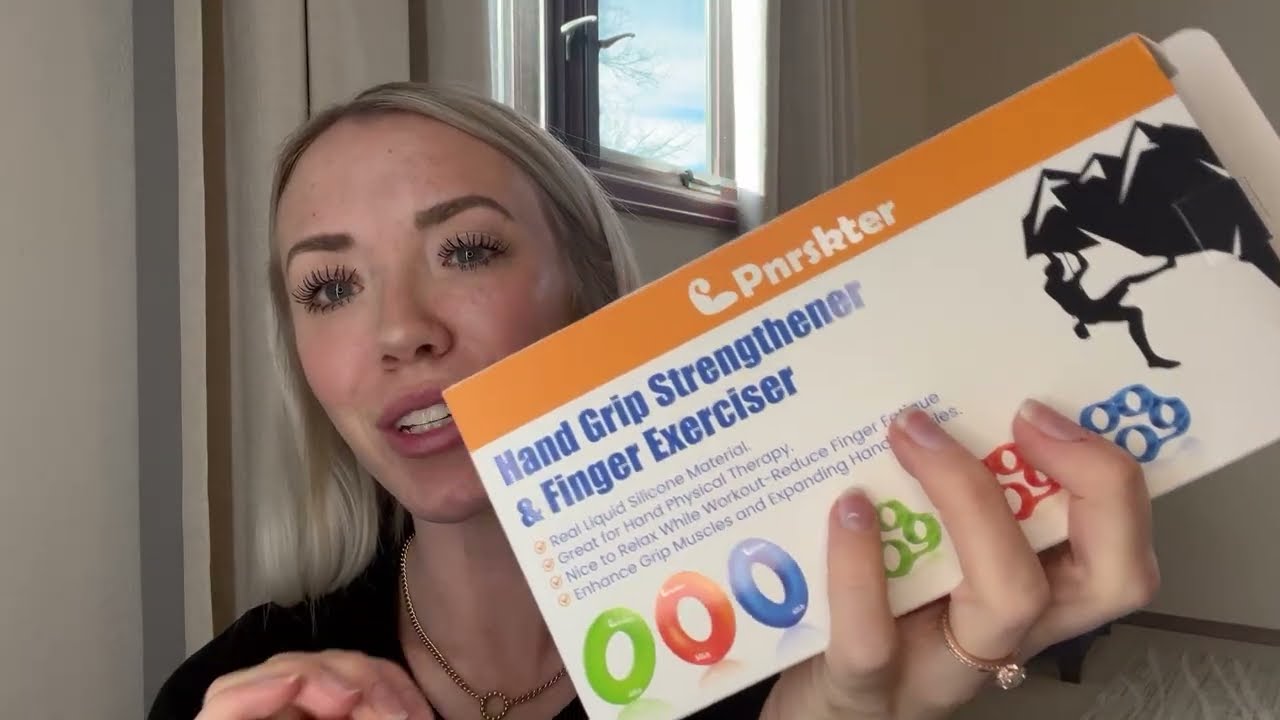 Hand grip finger strengthener seen in ACTION fidget