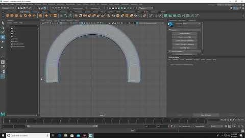 MAYA 2022 tutorial.How creat Arch in MAYA 2022 using Sweep Mesh
