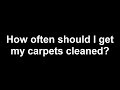 How often should i get my carpets cleaned  rendalls certified cleaning services