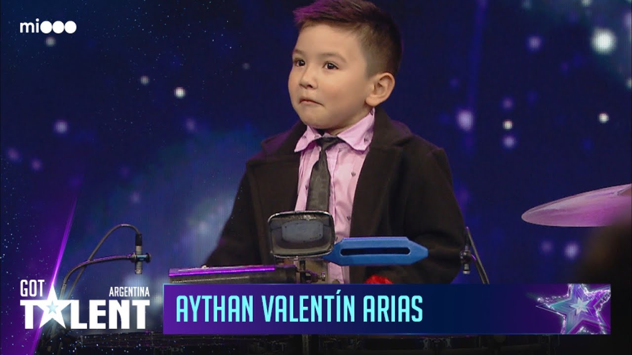 Aythan Valentín Arias de 4 años - Toca el timbal | Audiciones | Got Talent Argentina 2023