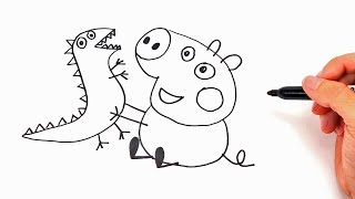 How to draw a Peppa Pig Step by Step | Peppa Pig Drawing Lesson