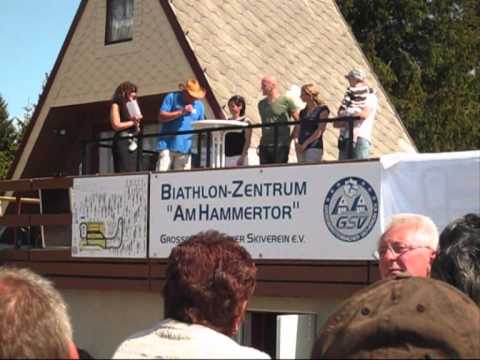 Erffnung der Skirollerstrecke in Grobreitenbach durch Andrea Henkel, 07.05.11