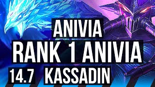 ANIVIA vs KASSADIN (MID) | Rank 1 Anivia, 8/0/4, 600+ games, Legendary | NA Challenger | 14.7