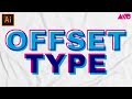 How to Create Offset Text in Adobe Illustrator Tutorial