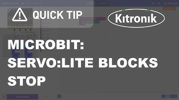 microbit MakeCode Editor - Servo:Lite - Stop - Kitronik