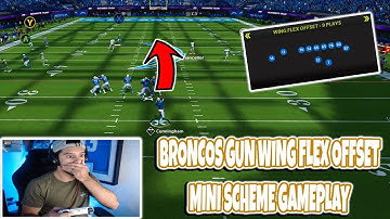Broncos Gun Wing Flex Offset Mini Scheme Gameplay | Playbook 10/32 | Madden 22 Ultimate Team