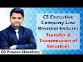 CS Executive Company Law Revision Lectures | Transfer & Transmission