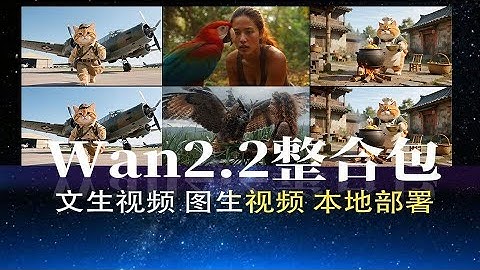 【AI视频】通义万相wan2.2全家桶整合包 文生视频+图生视频+ComfyUI视频本地部署，最详细的wan2.2安装教程，新手必备指南