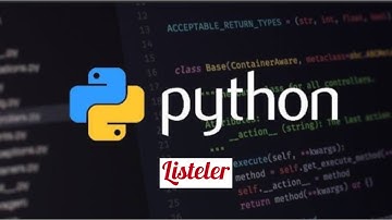 8- Python Sıfırdan İleri Seviye - Listeler