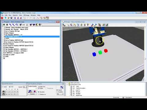 RoboCell Using Variables and Loop