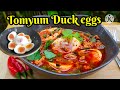 Tomyam telur itik  tomyum duck eggs    thai cook kitchen 