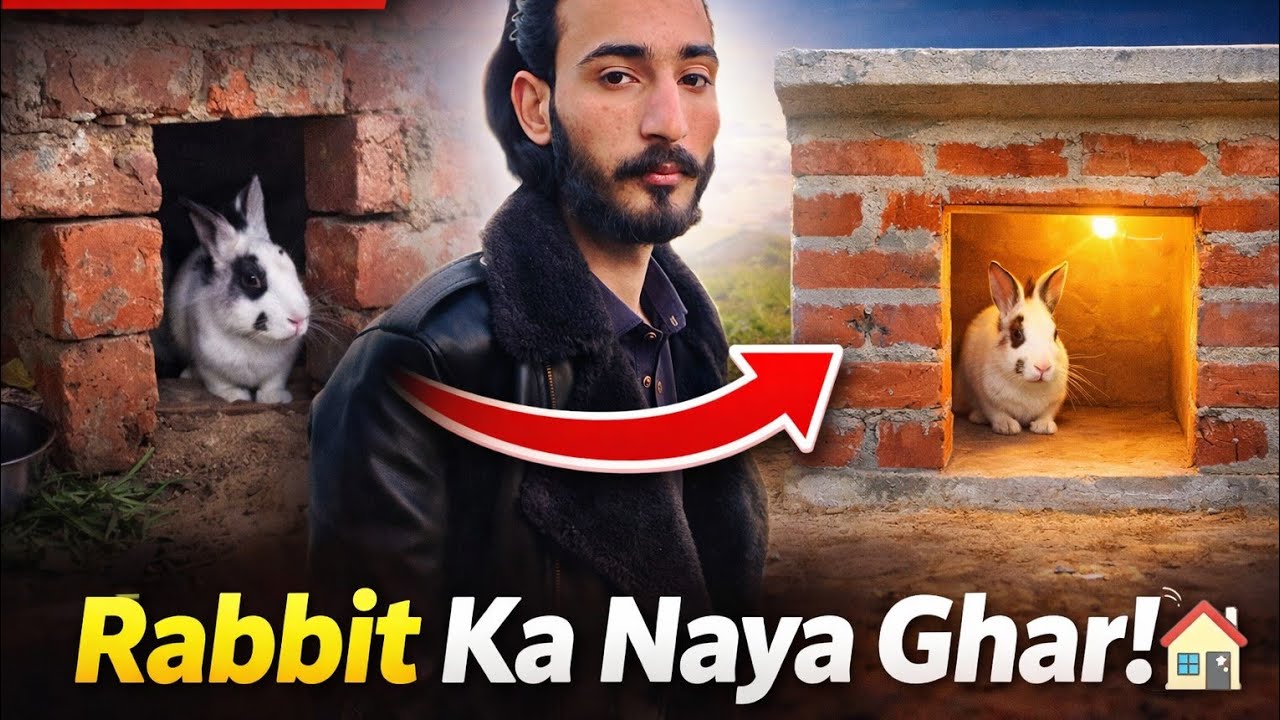 Humne Apne Rabbit Ka Purana Ghar Tod Kar Naya Cement House Bana Diya! 🐰🏠 | Old Se New