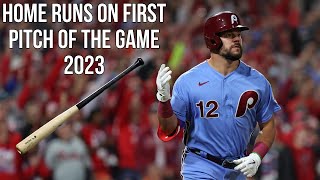Home Runs on the First Pitch of the Game || MLB 2023